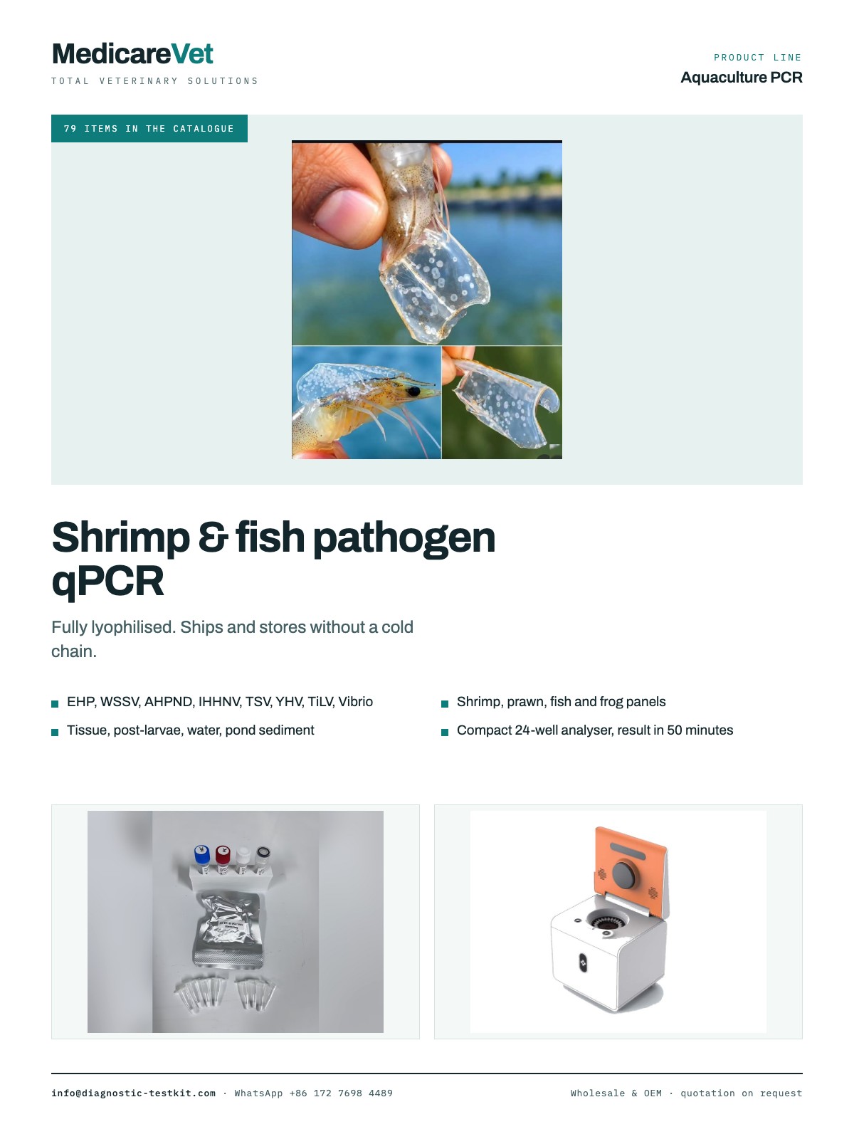 Affiche sur les kits PCR pour l'aquaculture